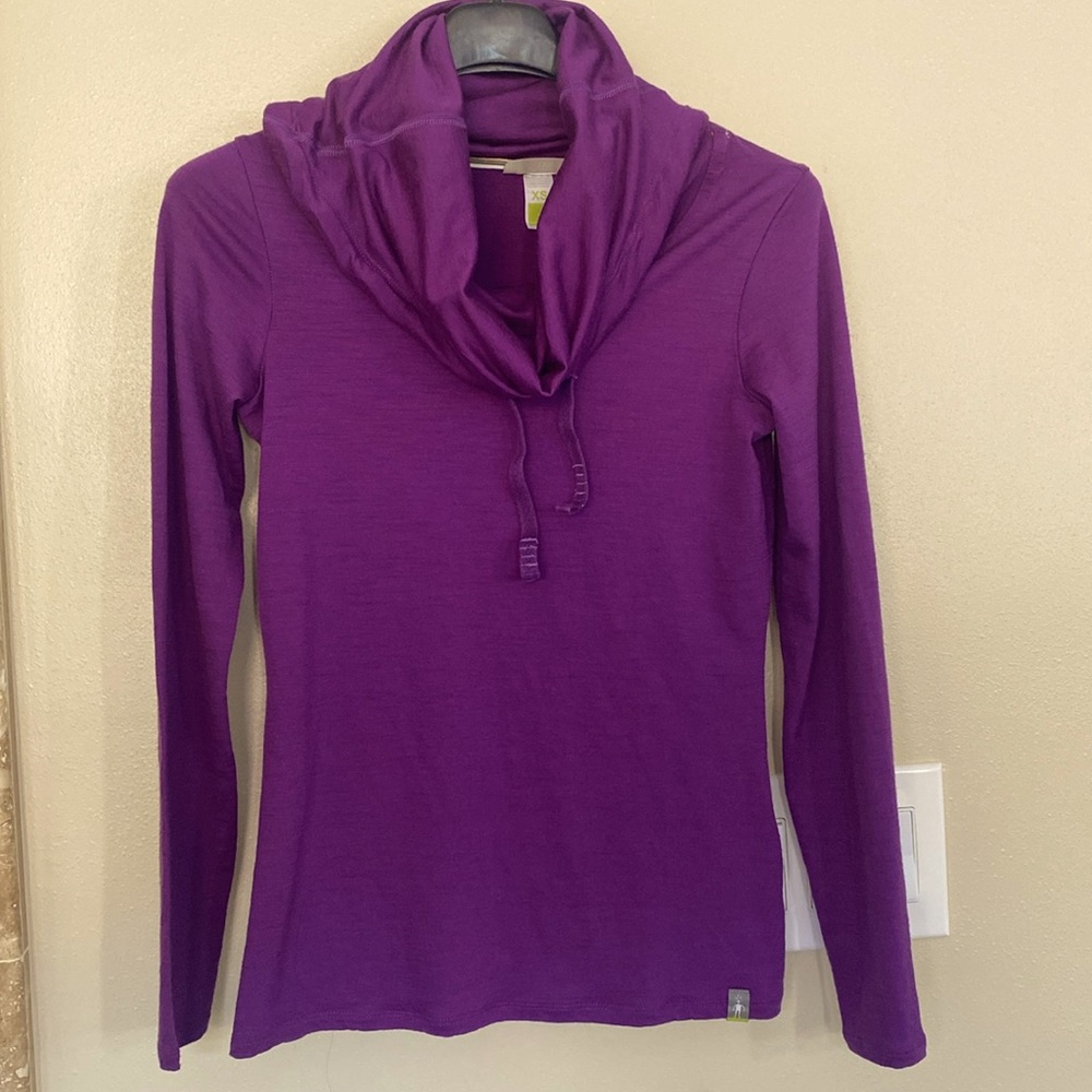 Smartwool cowl neck lightweight merino wool long sleeve top